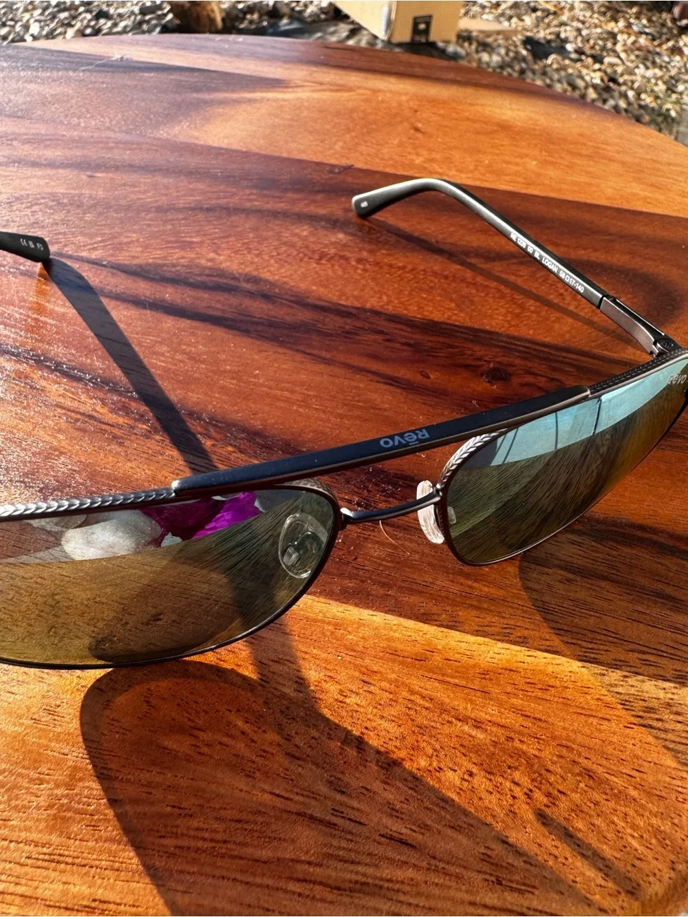 REVO LOGAN RE1226 00 BL Aviator Style  Polarized Sunglasses unisex Like NEW